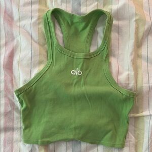 ALO Yoga Vibrant Green Ribbed Tank Top
